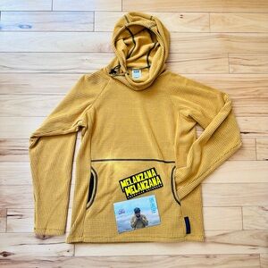 Melanzana Yellow Micro Grid Hoodie V2 Fleece Pullover- fresh from Leadville!